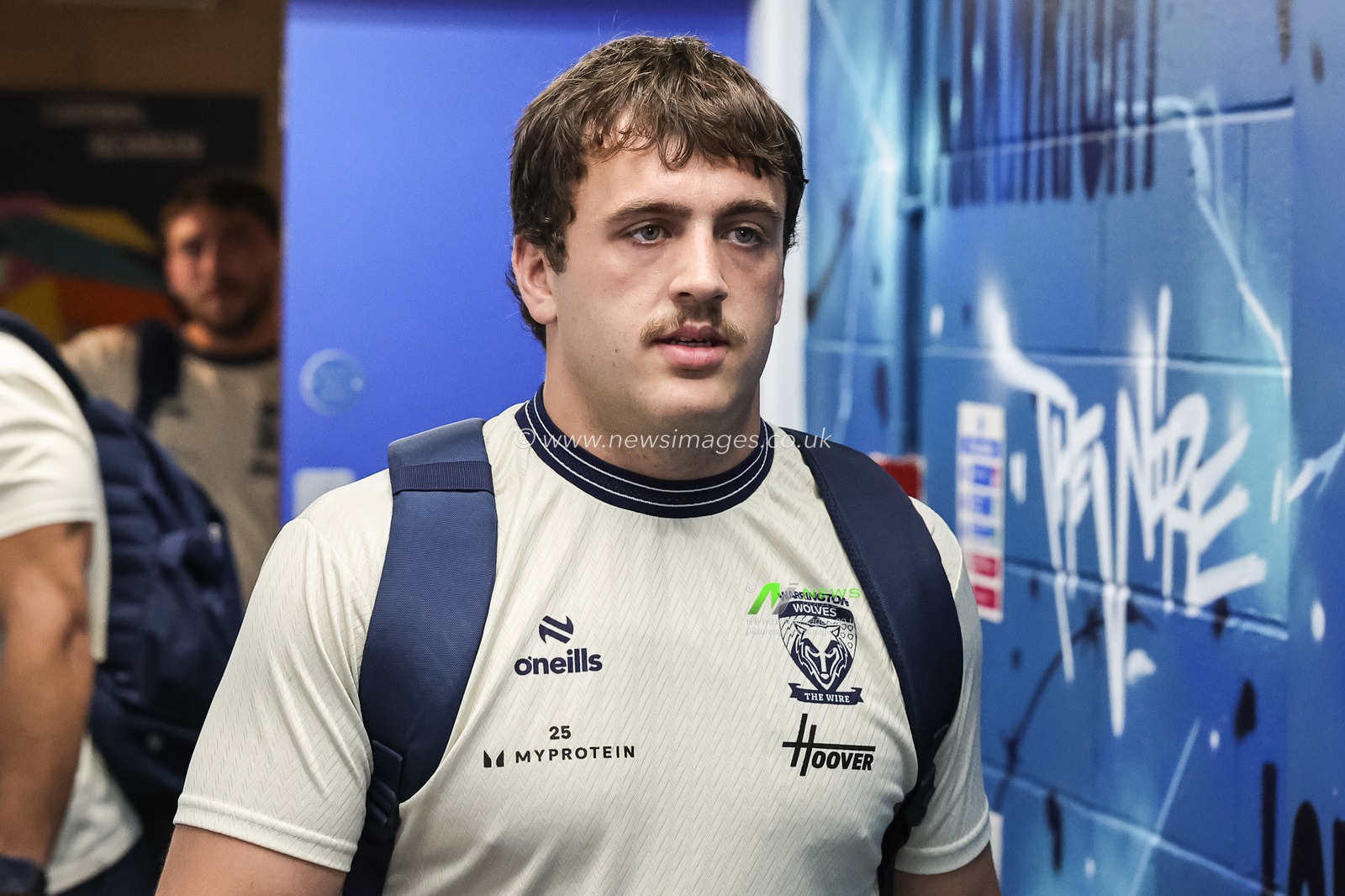Max Wood of Warrington Wolves arrives during the Betfred Super League round 23 match Warrington Wolves vs York Knights at The Halliwell Jones Stadium, Warrington, United Kingdom on 13 August 2026

(Photo by Mark Cosgrove/News Images)