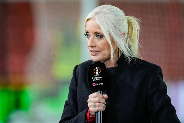 TNT Sports pundit Lynsey Hipgrave during the UEFA Europa League 
Knockout Round Play-offs match Nottingham Forest vs Fenerbahce at City Ground, Nottingham, United Kingdom on 26 February 2026

(Photo by Maynard Manyowa/News Images)
