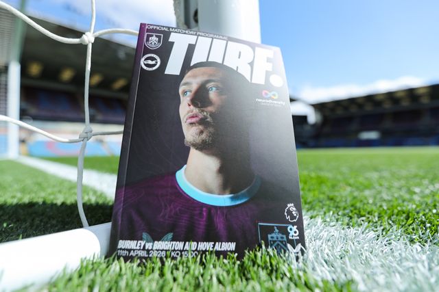 Burnley match day programme ahead of the Premier League match Burnley vs Brighton & Hove Albion at Turf Moor, Burnley, United Kingdom on 11 April 2026

(Photo by Jorge Horsted/News Images)