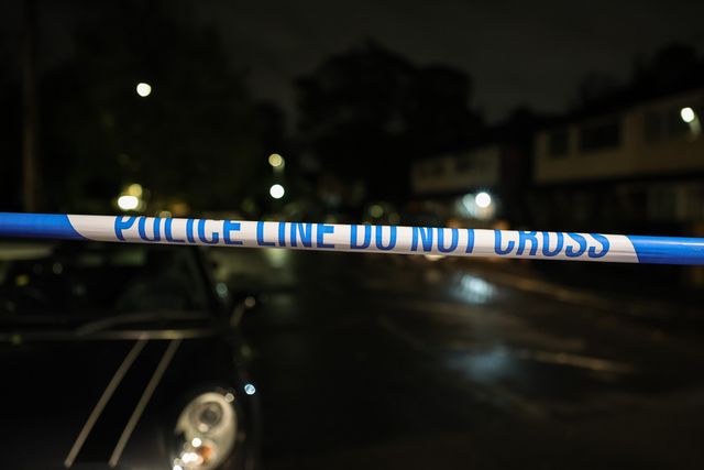 Police line do not cross tape as the area is still sealed off during the Manchester synagogue terror attack day 2 at Heaton Park Shul, Manchester, United Kingdom, 3rd October 2025

(Photo by Mark Cosgrove/News Images)