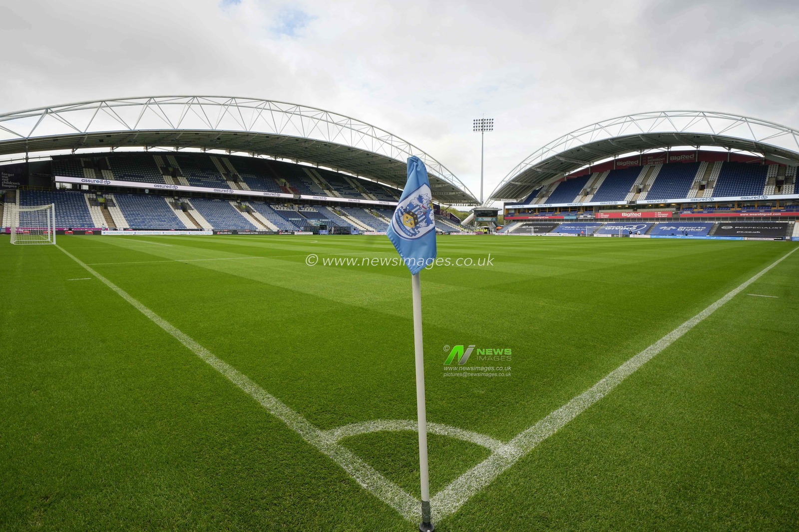 A general view of the John Smiths Stadium, home of Huddersfield Town before the Sky Bet Championship match Huddersfield Town vs Queens Park Rangers at John Smith's Stadium, Huddersfield, United Kingdom, 21st October 2023

(Photo by Steve Flynn/News Images)