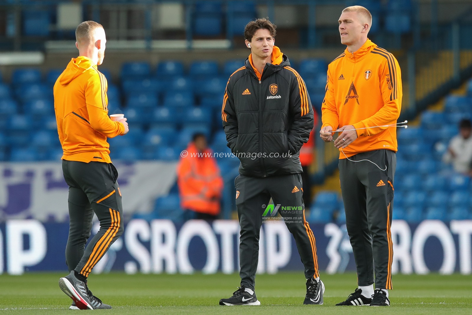 Rasmus Kristensen #25 of Leeds United and Brenden Aaronson #7 of Leeds United arrives at Elland Road Stadium ahead of the Premier League match Leeds United vs Leicester City at Elland Road, Leeds, United Kingdom, 25th April 2023

(Photo by James Heaton/News Images)