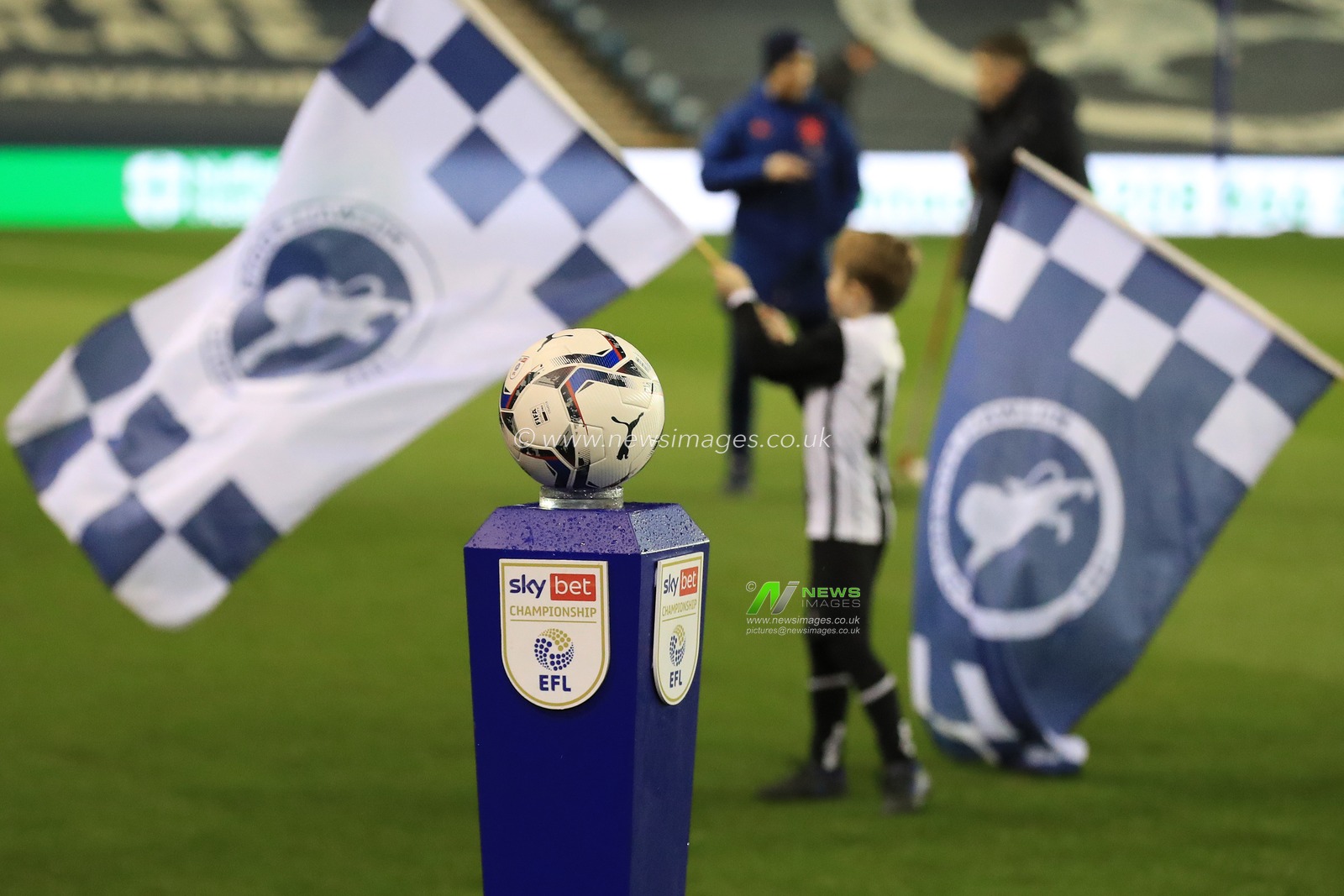 A general view of the match ball prior to kick off.