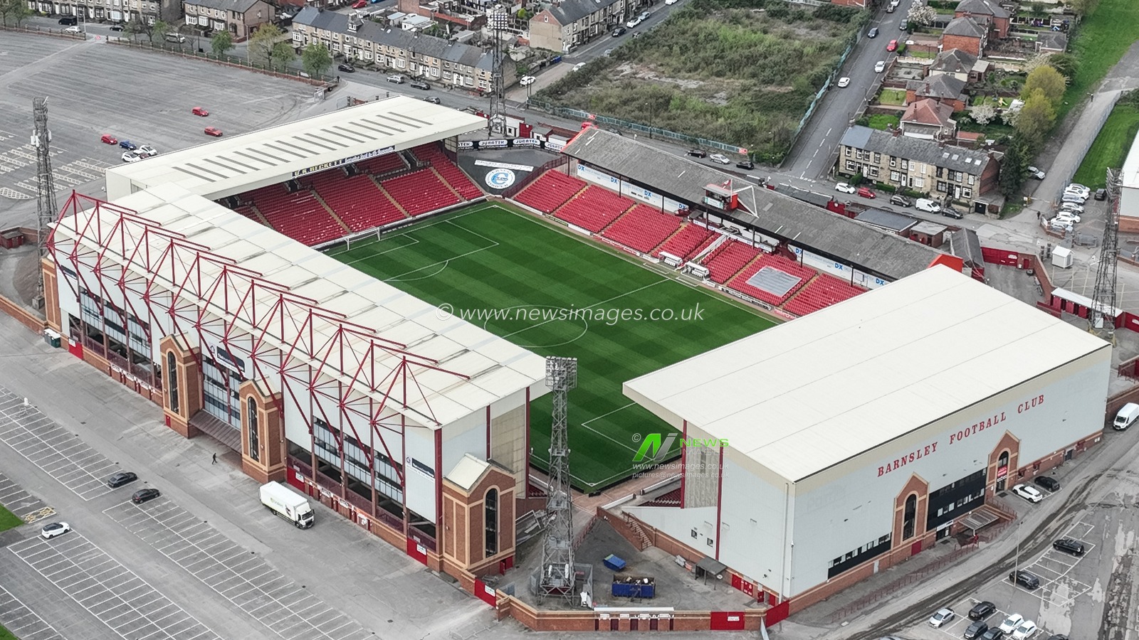 An aerial view of Oakwell ahead of this evenings Sky Bet Championship fixture, Barnsley v Blackpool.