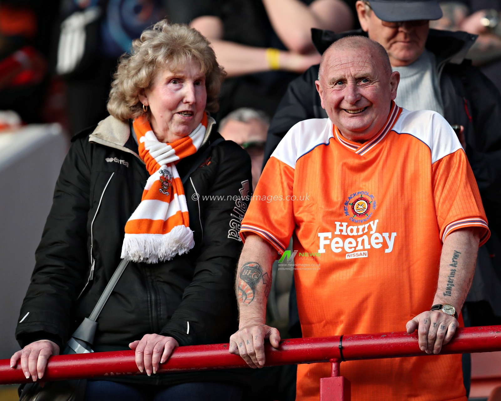 Blackpool fans celebrate after the Sky Bet League 1 match Barnsley vs Blackpool at Oakwell, Barnsley, United Kingdom, 8th March 2025

(Photo by Sam Eaden/News Images)