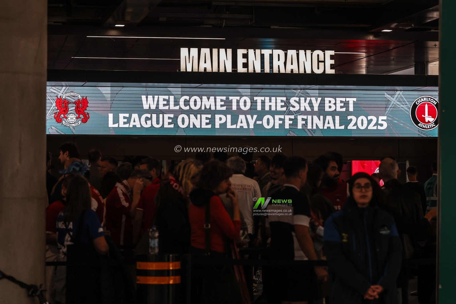A general view of Wembley Stadium during the Sky Bet League 1 Playoff Final match Charlton Athletic vs Leyton Orient at Wembley Stadium, London, United Kingdom, 25th May 2025

(Photo by Alfie Cosgrove/News Images)