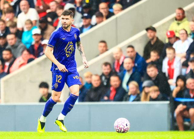 Caio Henrique of Monaco on the ball during the Pre-season friendly match Nottingham Forest vs Monaco at SMH Group Stadiumact Stadium, Chesterfield, United Kingdom, 19th July 2025

(Photo by Richard Bierton/News Images)