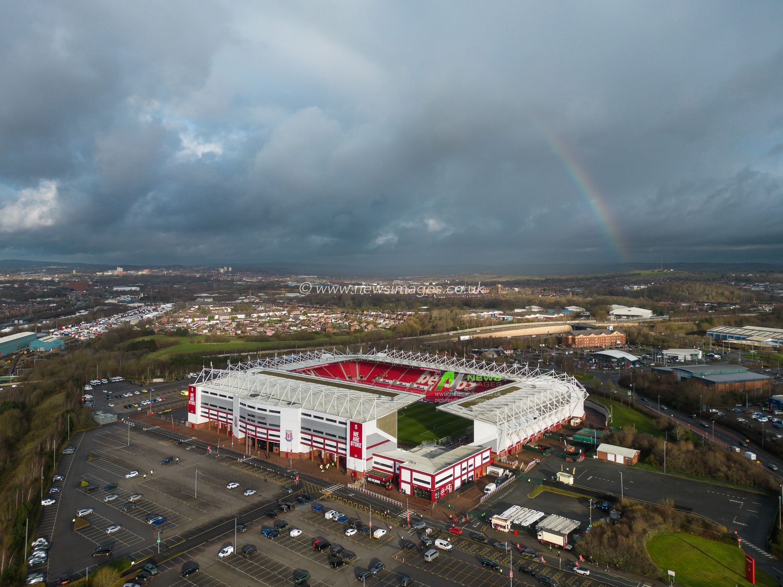 A general view of Bet365 Stadium, Home of Stoke City, ahead of the Sky Bet Championship match Stoke City vs Cardiff City at Bet365 Stadium, Stoke-on-Trent, United Kingdom, 14th December 2024

(Photo by Craig Thomas/News Images)