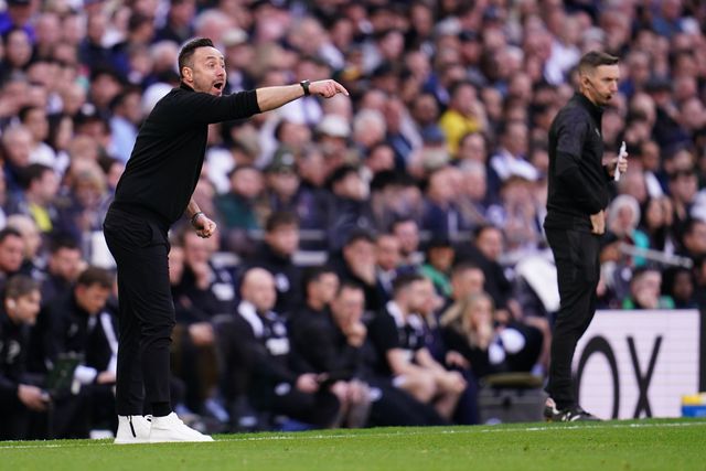 Roberto De Zerbi manager of Tottenham Hotspur during the Premier League match Tottenham Hotspur vs Brighton & Hove Albion at Tottenham Hotspur Stadium, London, United Kingdom on 18 April 2026

(Photo by Harvey Murphy/News Images)