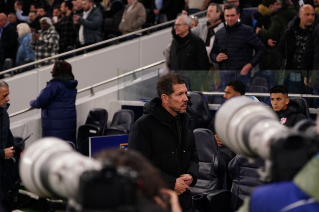 Diego Simeone manager of Atlético Madrid ahead of kick off during the UEFA Champions League match Tottenham Hotspur vs Atletico Madrid at Tottenham Hotspur Stadium, London, United Kingdom on 18 March 2026

(Photo by Harvey Murphy/News Images)