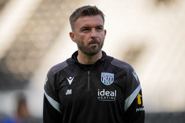 James Morrison manager of West Bromwich Albion inspects the pitch prior to kick off during the Sky Bet Championship match Derby County vs West Bromwich Albion at Pride Park Stadium, Derby, United Kingdom on 09 September 2026

(Photo by Maynard Manyowa/News Images)