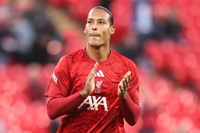 Virgil van Dijk of Liverpool applauds the fans in the pregame warmup session during the UEFA Champions League Matchday 1 of 8 match Liverpool vs Atletico Madrid at Anfield, Liverpool, United Kingdom on 09 September 2026

(Photo by Alfie Cosgrove/News Images)