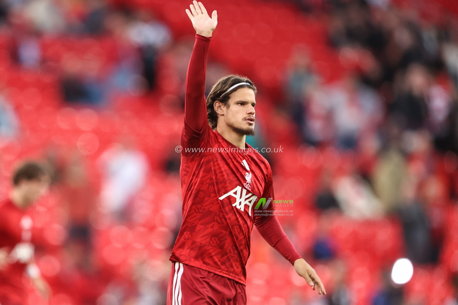 Milos Kerkez of Liverpool in the pregame warmup session during the UEFA Champions League Matchday 1 of 8 match Liverpool vs Atletico Madrid at Anfield, Liverpool, United Kingdom on 09 September 2026

(Photo by Alfie Cosgrove/News Images)