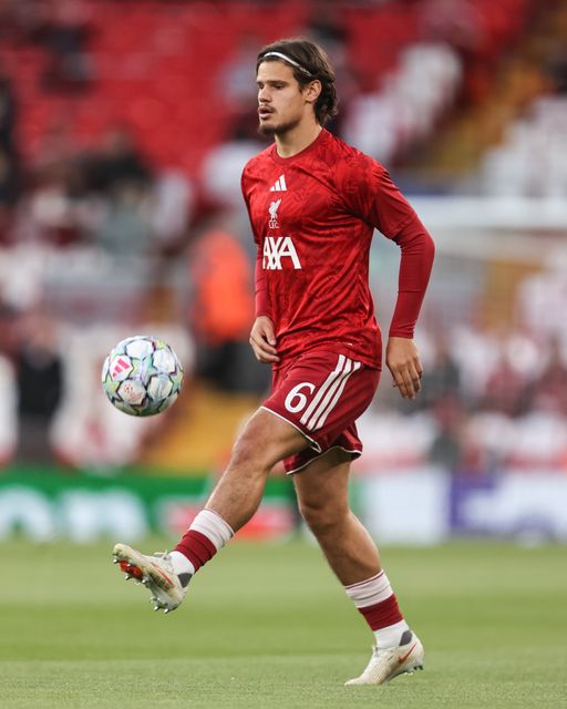 Milos Kerkez of Liverpool in the pregame warmup session during the UEFA Champions League Matchday 1 of 8 match Liverpool vs Atletico Madrid at Anfield, Liverpool, United Kingdom on 09 September 2026

(Photo by Alfie Cosgrove/News Images)