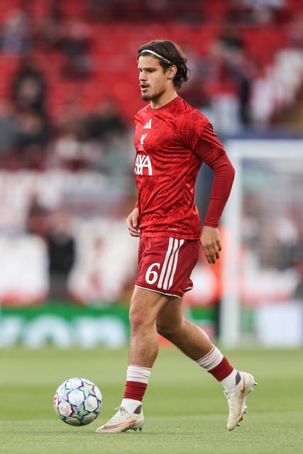 Milos Kerkez of Liverpool in the pregame warmup session during the UEFA Champions League Matchday 1 of 8 match Liverpool vs Atletico Madrid at Anfield, Liverpool, United Kingdom on 09 September 2026

(Photo by Alfie Cosgrove/News Images)