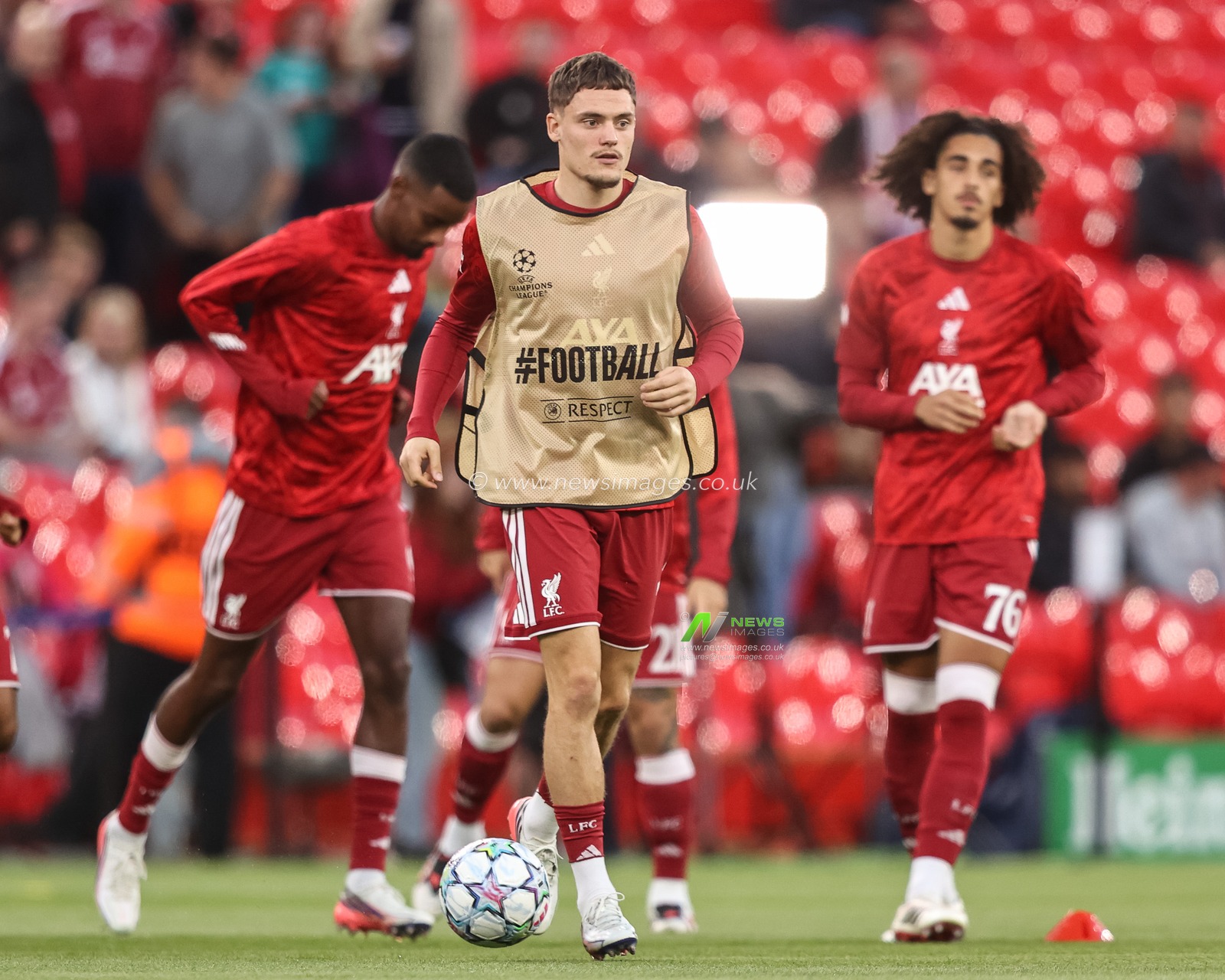 Florian Wirtz of Liverpool in the pregame warmup session during the UEFA Champions League Matchday 1 of 8 match Liverpool vs Atletico Madrid at Anfield, Liverpool, United Kingdom on 09 September 2026

(Photo by Alfie Cosgrove/News Images)