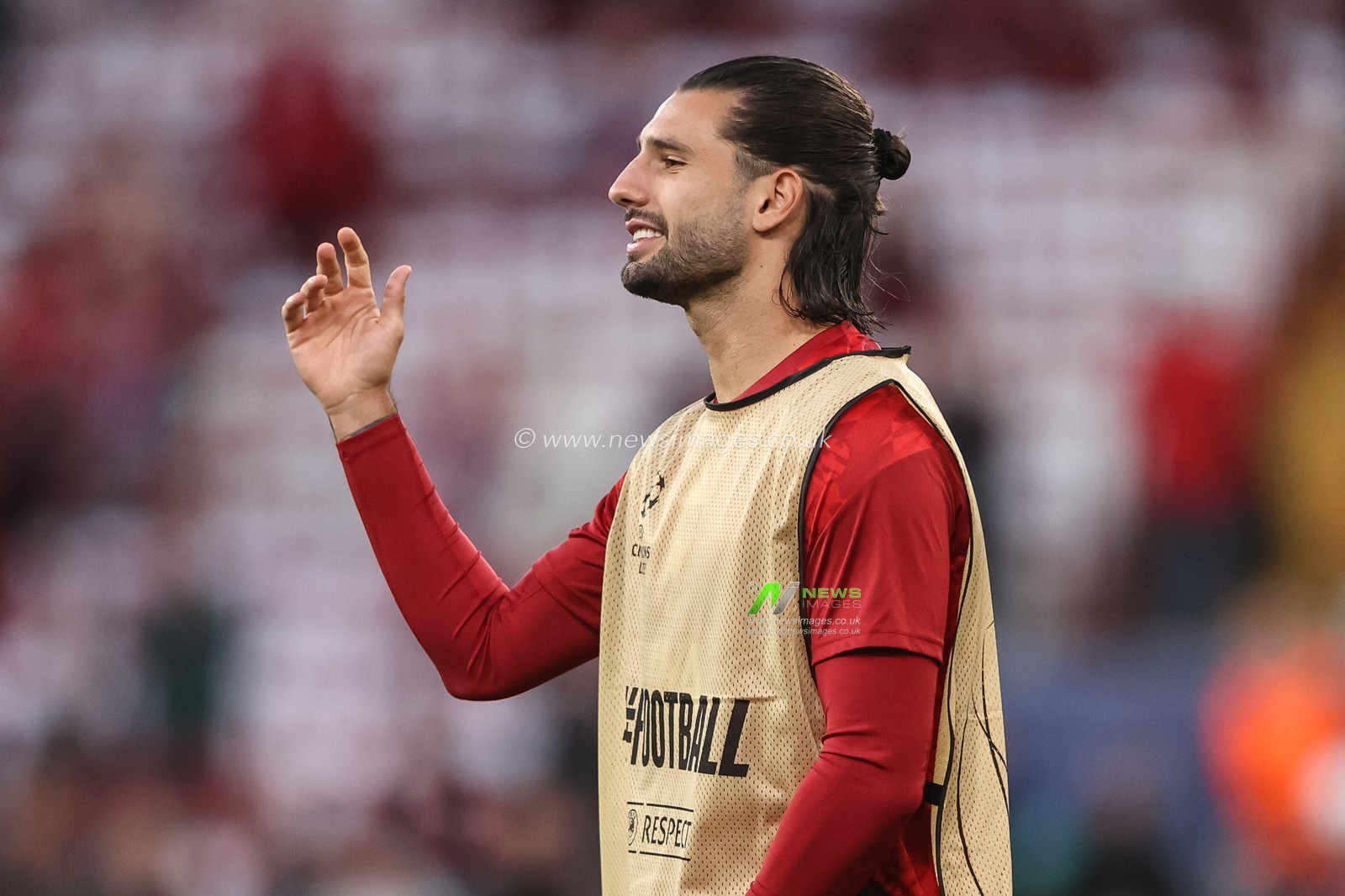 Dominik Szoboszlai of Liverpool in the pregame warmup session during the UEFA Champions League Matchday 1 of 8 match Liverpool vs Atletico Madrid at Anfield, Liverpool, United Kingdom on 09 September 2026

(Photo by Alfie Cosgrove/News Images)