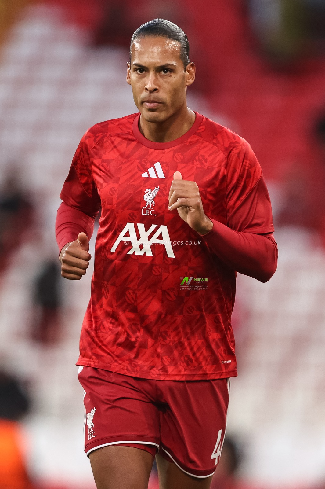 Virgil van Dijk of Liverpool in the pregame warmup session during the UEFA Champions League Matchday 1 of 8 match Liverpool vs Atletico Madrid at Anfield, Liverpool, United Kingdom on 09 September 2026

(Photo by Alfie Cosgrove/News Images)