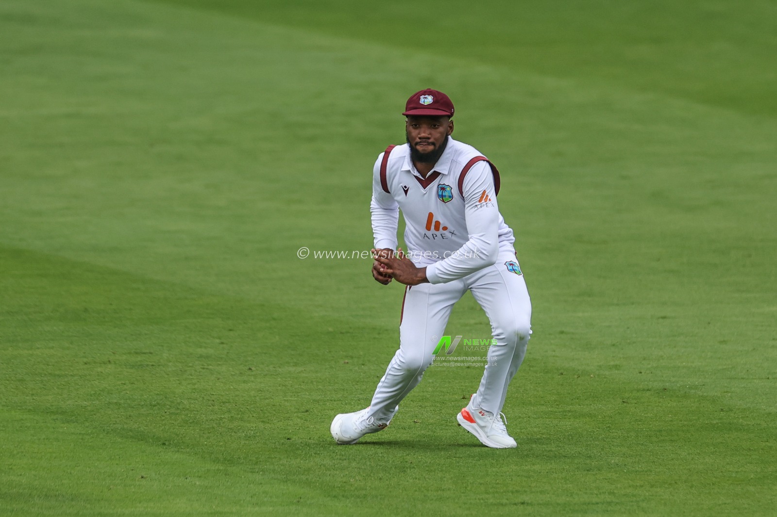 Mikyle Louis of West Indies fields the ball during the 1st Rothesay Test Match day 1 England v West Indies at Lords, London, United Kingdom, 10th July 2024

(Photo by Mark Cosgrove/News Images)