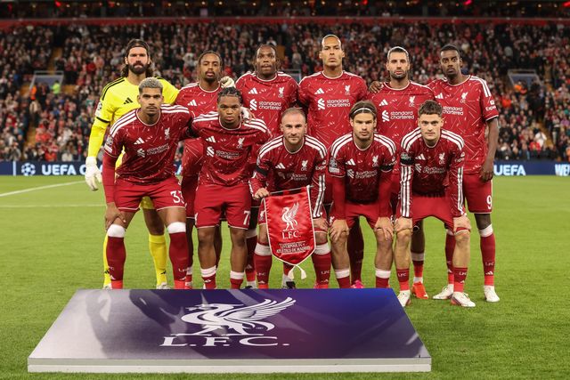 Liverpool FC starting eleven team photo during the UEFA Champions League Matchday 1 of 8 match Liverpool vs Atletico Madrid at Anfield, Liverpool, United Kingdom on 09 September 2026

(Photo by Alfie Cosgrove/News Images)