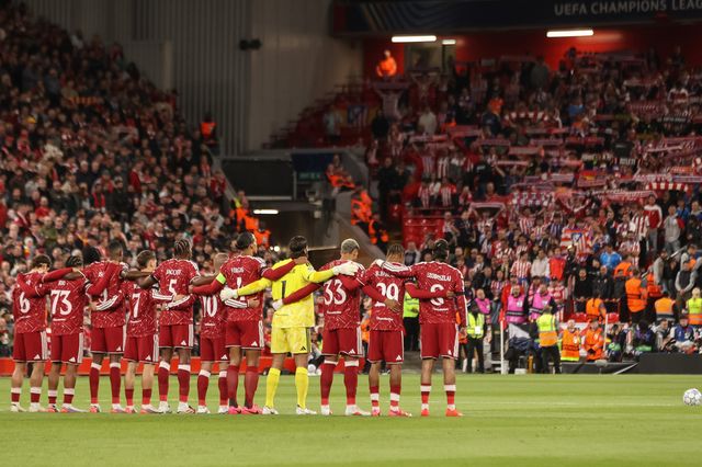 Players officials and fans hold minutes silence as they pay their respects to the victims of the tragedy in Nepal during the UEFA Champions League Matchday 1 of 8 match Liverpool vs Atletico Madrid at Anfield, Liverpool, United Kingdom on 09 September 2026

(Photo by Alfie Cosgrove/News Images)