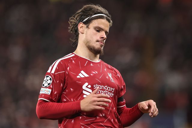 Milos Kerkez of Liverpool during the UEFA Champions League Matchday 1 of 8 match Liverpool vs Atletico Madrid at Anfield, Liverpool, United Kingdom on 09 September 2026

(Photo by Alfie Cosgrove/News Images)