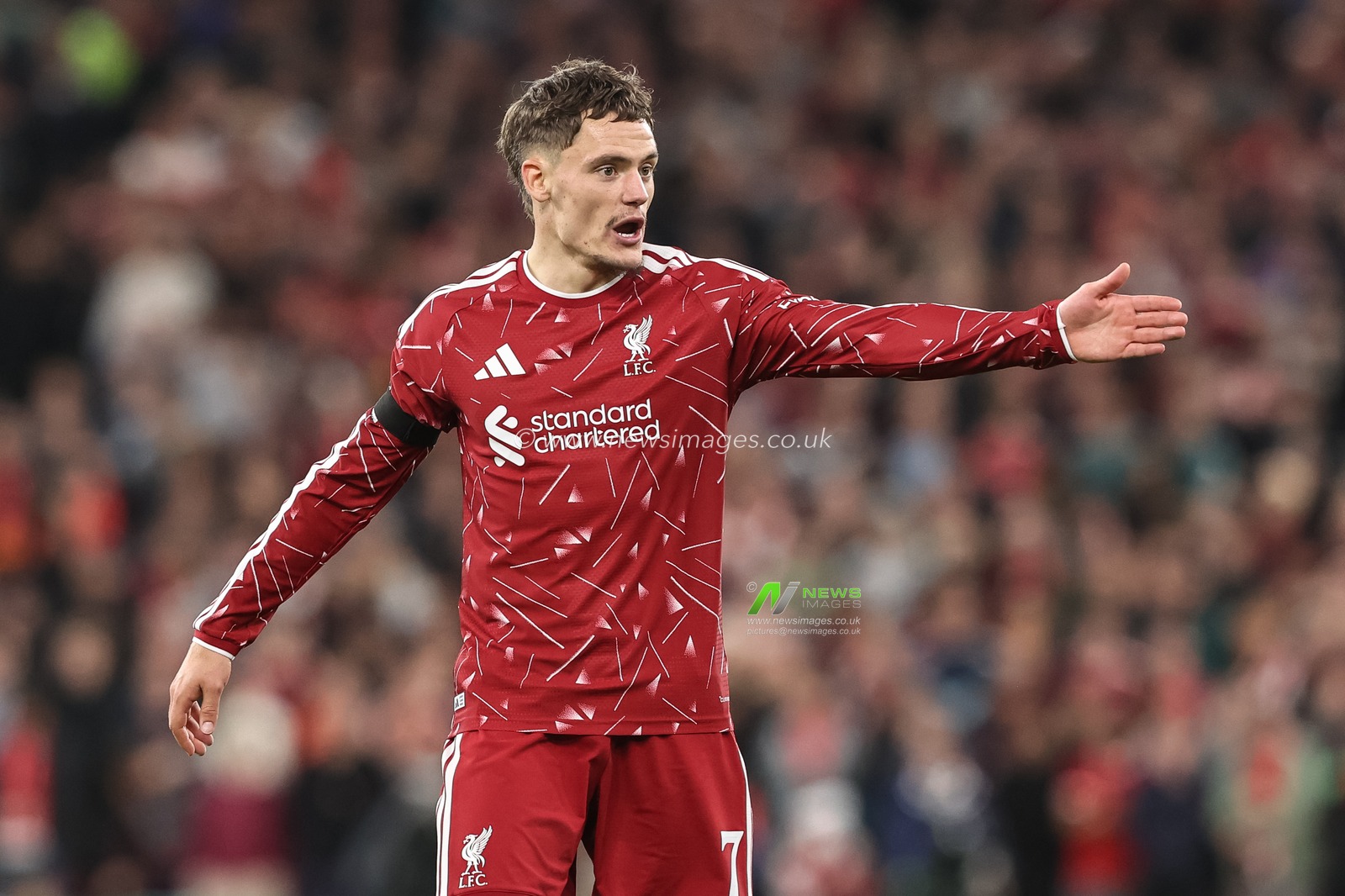 Florian Wirtz of Liverpool reacts during the UEFA Champions League Matchday 1 of 8 match Liverpool vs Atletico Madrid at Anfield, Liverpool, United Kingdom on 09 September 2026

(Photo by Alfie Cosgrove/News Images)