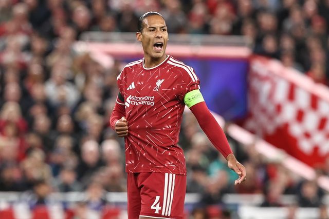 Virgil van Dijk of Liverpool gives his team instructions during the UEFA Champions League Matchday 1 of 8 match Liverpool vs Atletico Madrid at Anfield, Liverpool, United Kingdom on 09 September 2026

(Photo by Alfie Cosgrove/News Images)