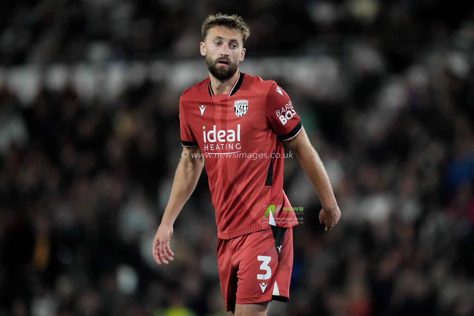 Nathaniel Phillips of West Bromwich Albion in action during the Sky Bet Championship match Derby County vs West Bromwich Albion at Pride Park Stadium, Derby, United Kingdom on 09 September 2026

(Photo by Maynard Manyowa/News Images)