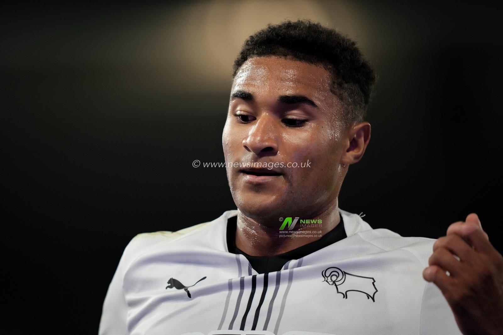 Henrik Meister of Derby County in action during the Sky Bet Championship match Derby County vs West Bromwich Albion at Pride Park Stadium, Derby, United Kingdom on 09 September 2026

(Photo by Maynard Manyowa/News Images)