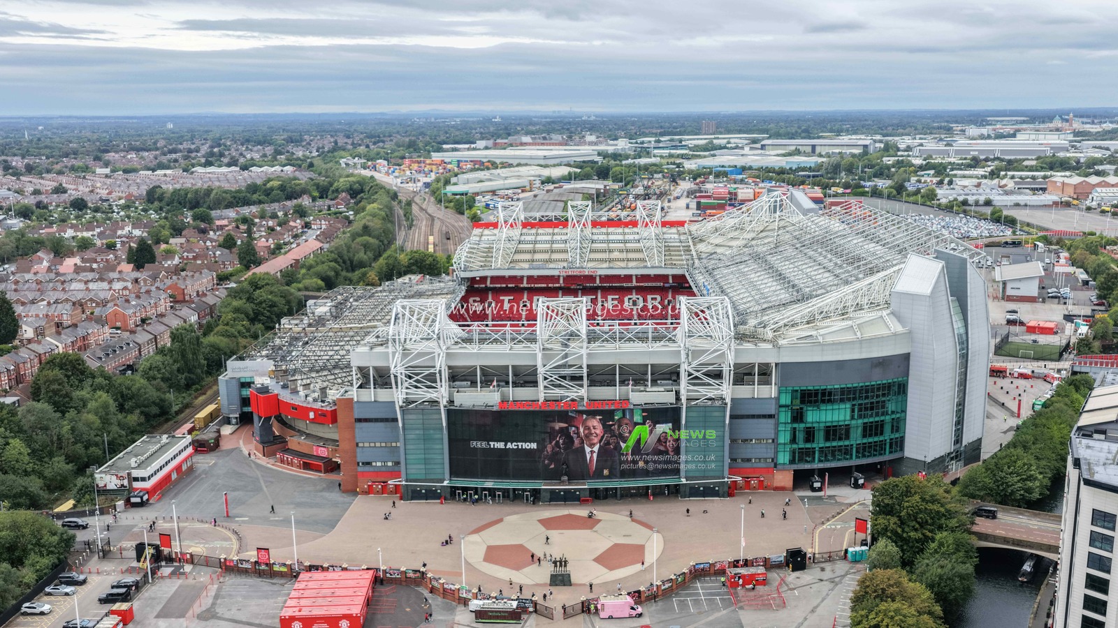 An aerial view of Old Trafford also known as the Theatre Of Dreams during the UEFA Champions League Matchday 1 of 8 match Manchester United vs Sabah FK at Old Trafford, Manchester, United Kingdom on 10 September 2026

(Photo by Mark Cosgrove/News Images)