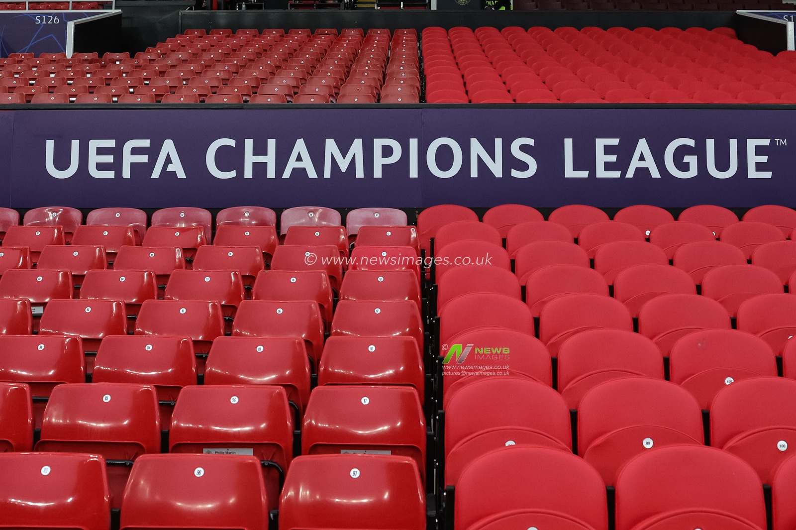 UEFA Champions League branding during the UEFA Champions League Matchday 1 of 8 match Manchester United vs Sabah FK at Old Trafford, Manchester, United Kingdom on 10 September 2026

(Photo by Mark Cosgrove/News Images)