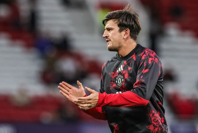 Harry Maguire of Manchester United in the pregame warmup session during the UEFA Champions League Matchday 1 of 8 match Manchester United vs Sabah FK at Old Trafford, Manchester, United Kingdom on 10 September 2026

(Photo by Mark Cosgrove/News Images)