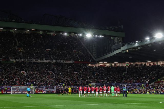 Both teams have a moment of silence for the victims of floods in Nepal during the UEFA Champions League Matchday 1 of 8 match Manchester United vs Sabah FK at Old Trafford, Manchester, United Kingdom on 10 September 2026

(Photo by Mark Cosgrove/News Images)