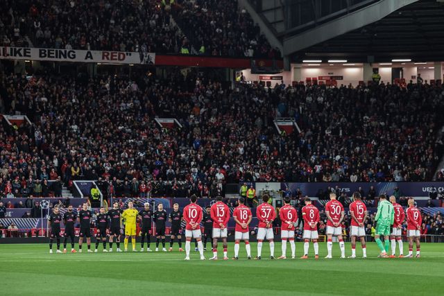 Both teams have a moment of silence for the victims of floods in Nepal during the UEFA Champions League Matchday 1 of 8 match Manchester United vs Sabah FK at Old Trafford, Manchester, United Kingdom on 10 September 2026

(Photo by Mark Cosgrove/News Images)
