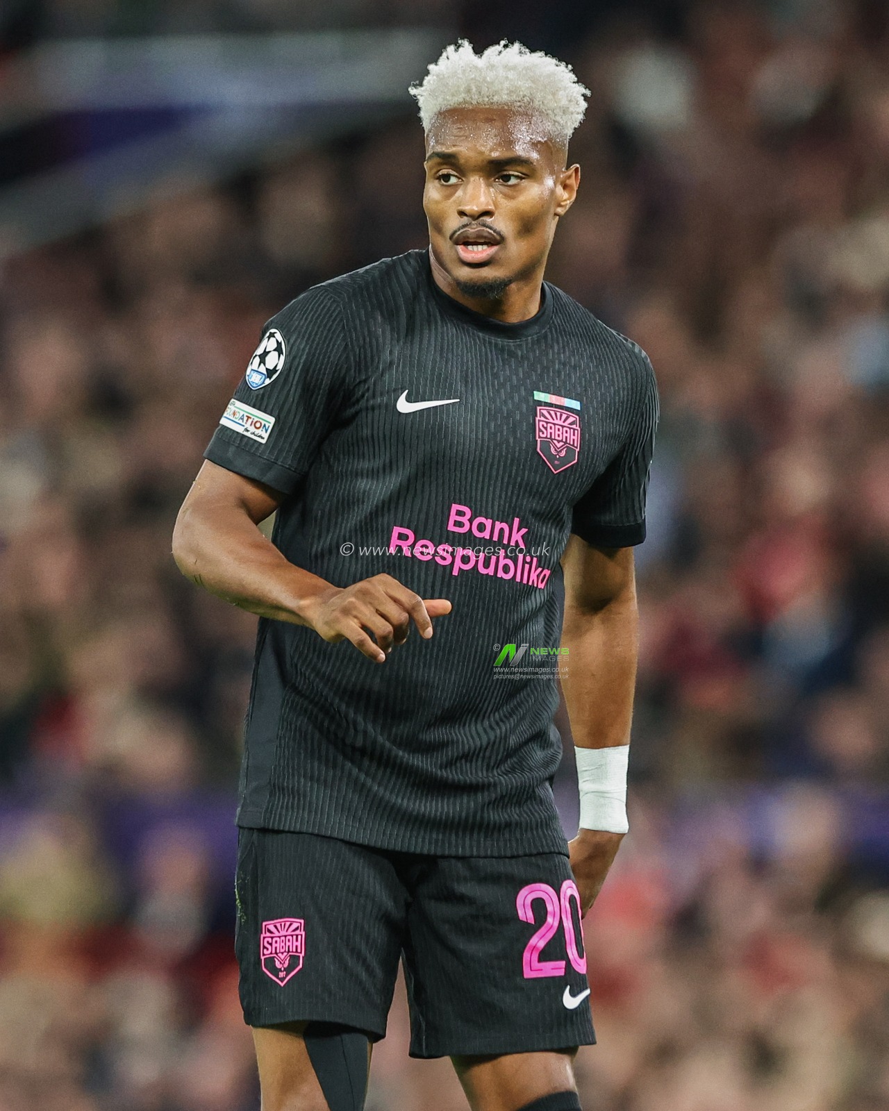 Joy-Lance Mickels of Sabah FK during the UEFA Champions League Matchday 1 of 8 match Manchester United vs Sabah FK at Old Trafford, Manchester, United Kingdom on 10 September 2026

(Photo by Mark Cosgrove/News Images)