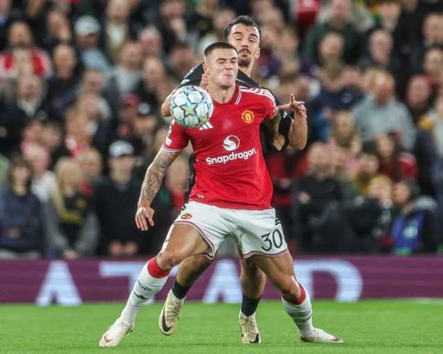 Benjamin Sesko of Manchester United controls the ball during the UEFA Champions League Matchday 1 of 8 match Manchester United vs Sabah FK at Old Trafford, Manchester, United Kingdom on 10 September 2026

(Photo by Mark Cosgrove/News Images)