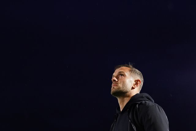Jack Wilshere manager of Luton Town looks up ahead of kick off during the Sky Bet League One match Stevenage vs Luton Town at Lamex Stadium, Stevenage, United Kingdom on 10 September 2026

(Photo by Harvey Murphy/News Images)