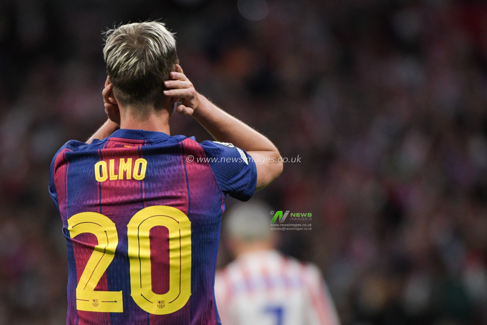 Dani Olmo of FC Barcelona during the UEFA Champions League Quarter Finals match Atletico Madrid vs Barcelona at Riyadh Air Metropolitano, Madrid, Spain on 14 April 2026

(Photo by Samuel Carreno/News Images)