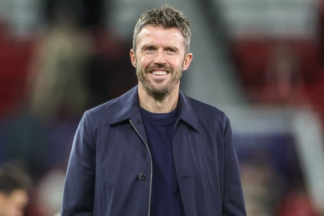 Michael Carrick manager of Manchester United celebrates the win during the UEFA Champions League Matchday 1 of 8 match Manchester United vs Sabah FK at Old Trafford, Manchester, United Kingdom on 10 September 2026

(Photo by Mark Cosgrove/News Images)