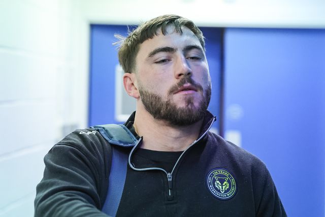 Adam Holroyd of Warrington Wolves arrives during the Betfred Super League round 27 match Warrington Wolves vs Toulouse Olympique at The Halliwell Jones Stadium, Warrington, United Kingdom on 11 September 2026

(Photo by Mark Cosgrove/News Images)