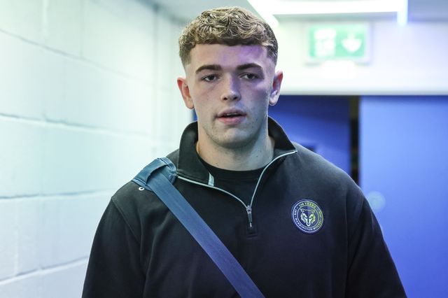 Tom McKinney of Warrington Wolves arrives during the Betfred Super League round 27 match Warrington Wolves vs Toulouse Olympique at The Halliwell Jones Stadium, Warrington, United Kingdom on 11 September 2026

(Photo by Mark Cosgrove/News Images)