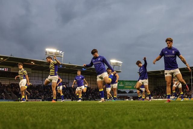 Warrington players in the pre-game warm up during the Betfred Super League round 27 match Warrington Wolves vs Toulouse Olympique at The Halliwell Jones Stadium, Warrington, United Kingdom on 11 September 2026

(Photo by Mark Cosgrove/News Images)