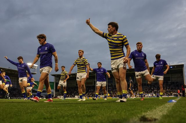 Warrington players in the pre-game warm up during the Betfred Super League round 27 match Warrington Wolves vs Toulouse Olympique at The Halliwell Jones Stadium, Warrington, United Kingdom on 11 September 2026

(Photo by Mark Cosgrove/News Images)