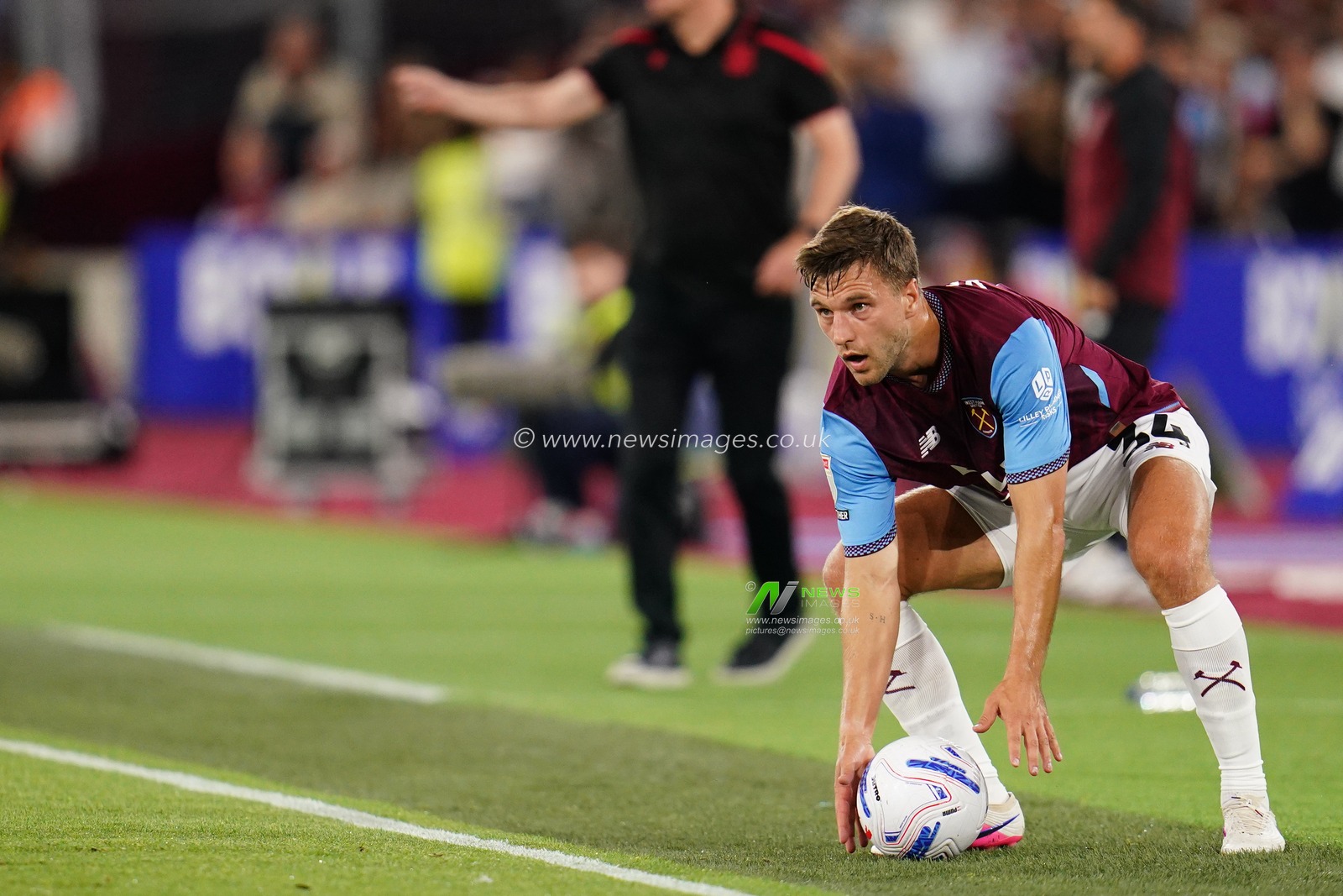 Joel Veltman of West Ham United during the Sky Bet Championship match West Ham United vs Wrexham at London Stadium, London, United Kingdom on 11 September 2026

(Photo by Harvey Murphy/News Images)