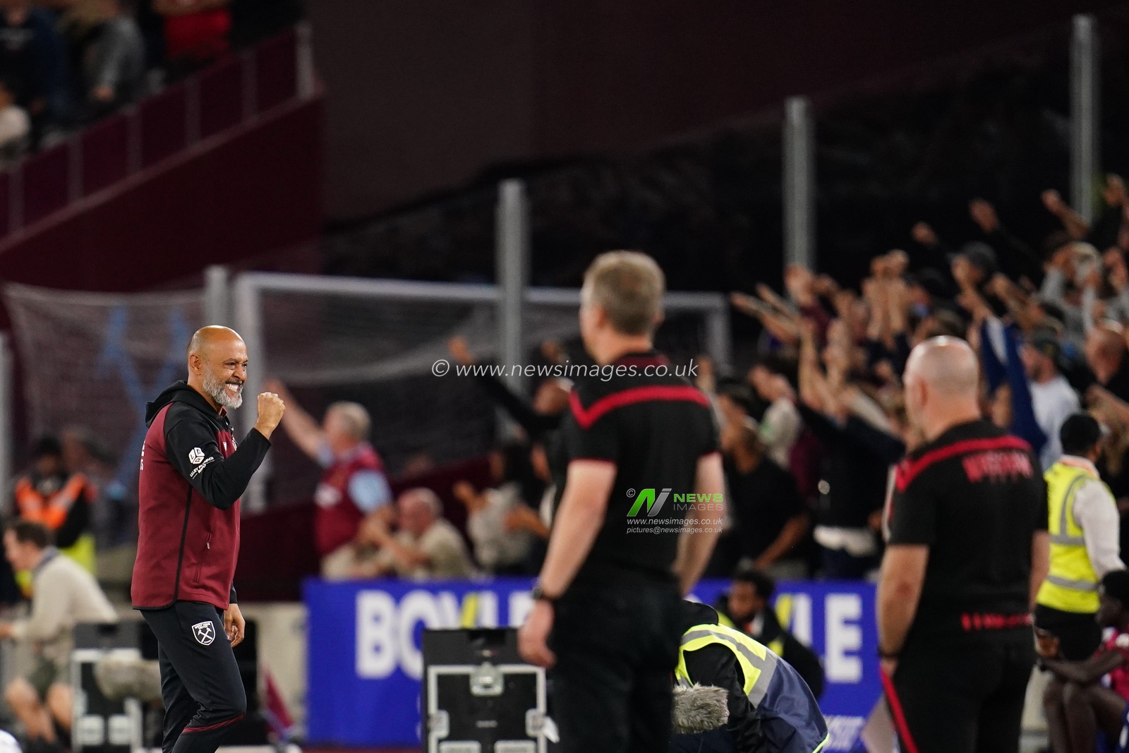 Nuno Espirito Santo manager of West Ham United celebrates 1-0 lead during the Sky Bet Championship match West Ham United vs Wrexham at London Stadium, London, United Kingdom on 11 September 2026

(Photo by Harvey Murphy/News Images)