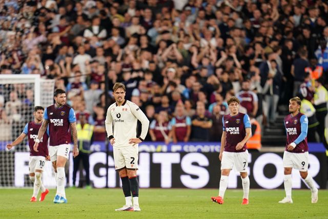 Callum Doyle of Wrexham looks on as West Ham take 1-0 lead during the Sky Bet Championship match West Ham United vs Wrexham at London Stadium, London, United Kingdom on 11 September 2026

(Photo by Harvey Murphy/News Images)
