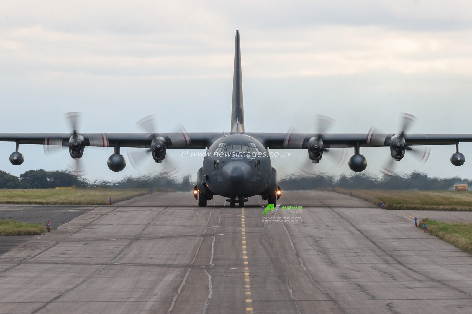 A Royal Canadian Air Force CC-130 Hercules taxiing during the Exercise of Cobra Warrior 24-2 Royal Air Force Waddington at Royal Air Force Station Waddington, Waddington, United Kingdom, 25th September 2024

(Photo by Alfie Cosgrove/News Images)