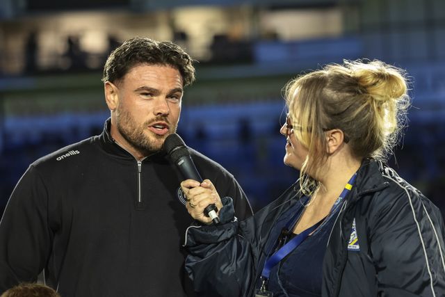 Joe Philbin of Warrington Wolves speaks to the fans during the Betfred Super League round 27 match Warrington Wolves vs Toulouse Olympique at The Halliwell Jones Stadium, Warrington, United Kingdom on 11 September 2026

(Photo by Mark Cosgrove/News Images)