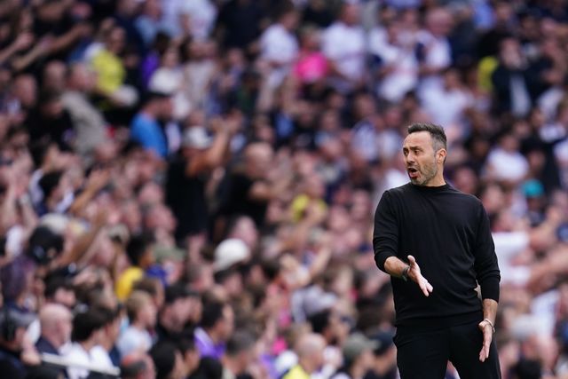 Roberto De Zerbi manager of Tottenham Hotspur during the Premier League match Tottenham Hotspur vs Everton at Tottenham Hotspur Stadium, London, United Kingdom on 12 September 2026

(Photo by Harvey Murphy/News Images)